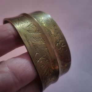 Brass Cuff Braclet From India Vintage